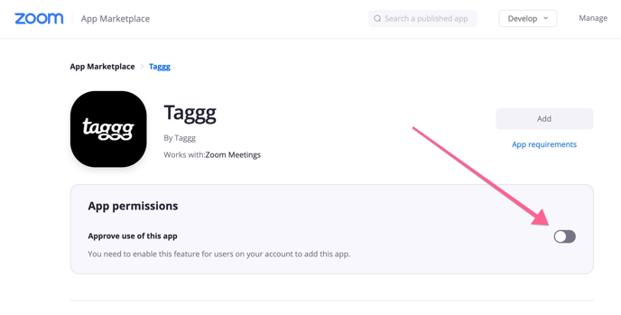 Taggg - Zoom App Marketplace 2022-01-24 at 3.11.52 PM